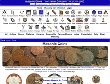 Tablet Screenshot of masoniccoins.com
